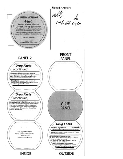 Deeper SPF 15 label.jpg Image of Label - Deeper SPF 15 label